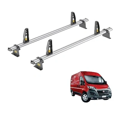 Image of Van Guard Roof Rack for Fiat Ducato (2006+) 2 Bars + 4 Load Stops [Only Suitable Low (H1) Or High (H2) Models] Ulti Bar VG245