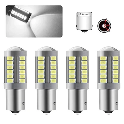 Image of Sidaqi 4pcs 1156 BAU15S PY21W LED Bulb White Super Bright 6000K 5630 33 SMD Reversing Brake Position Tail Rear Fog Light Lamp 12 30V