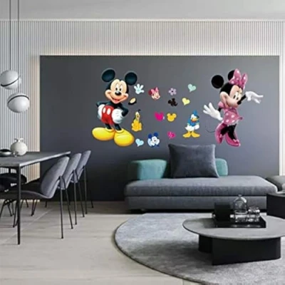 Image of Kibi Wall Stickers Mickey Mouse Kids Bedroom Minnie and Friends