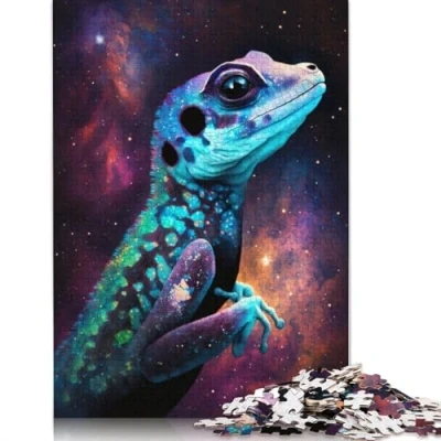 Image of Jigsaw Puzzles for Adults 1000 Piece Galaxy Gecko Puzzle Cardboard Gifts (Size 38x26cm)