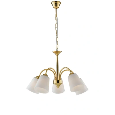 Image of 5 Light Multi Arm Pendant Ceiling Gold 14cm