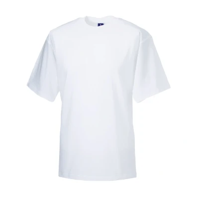 Image of Russell Athletic Unisex Adult Super Ringspun Cotton Classic T Shirt (White) Size 4XL