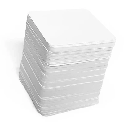 Image of APOSTROPHE Games Blank Square Playing Cards (7 cm &amp; Matte Finish) 200 Cards, Flash Board Game Study Guide Note DIY Projects