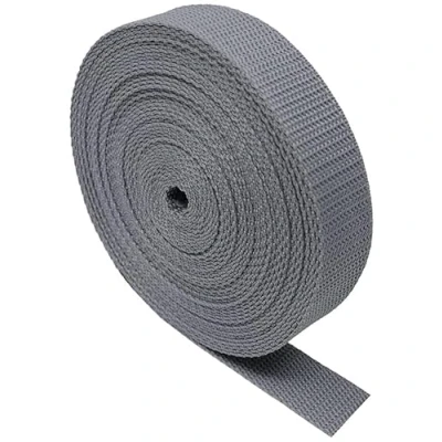 Image of Heavy Duty Webbing Strap Tape 5 metres Rucksack/Backpacks, Luggage/Cargo Strapping, Belts (Grey, 25mm)