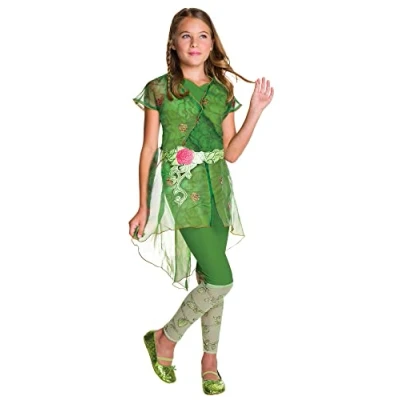 Image of Rubie&#039;s 620715L000 Deluxe Poison Ivy Costume DC Super Hero Girls Comics Kids Fancy Dress, Multicolor, 9 12 Years