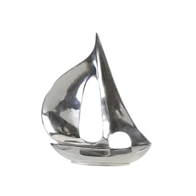Image of GILDE Sculpture, Aluminium, Silver Colours, Höhe 35 cm