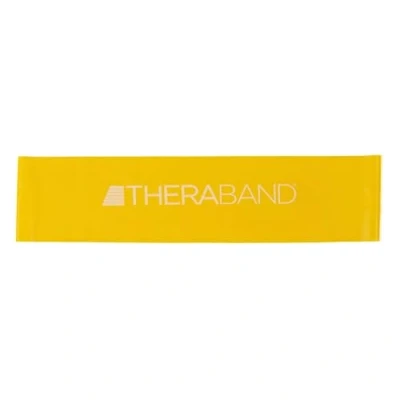 Image of THERABAND Resistance Band Loop, Professional Latex for Pilates, Crossfit, Yoga, Stretching, Physical Therapy, Strength Training without Weights, 30.5cm, Yellow, Light, Beginner Level 1, 10 Pack