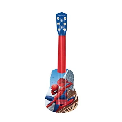 Image of LEXIBOOK K200SP Marvel Spider Man Peter Parker My First Guitar, 6 Nylon Strings, 53 cm, Learning Guide Included, Blue/red