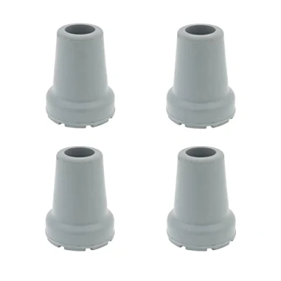 Image of Qty: 4pcs Grey Shock Absorbing 19mm Rubber Ferrules for Walking Sticks by Lifeswonderful