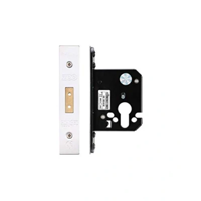 Image of 76mm Satin Stainless Steel UK Euro Cylinder Mortice Deadlock