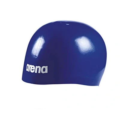 Image of Arena Unisex Molded Pro II USA Swim Cap for Adults Comfortable Tight Fit Pool Training and Racing Accessory, Navy, One Size