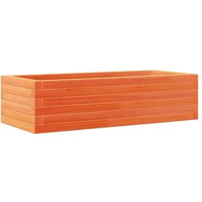 Image of vidaXL Garden Planter Wax Brown 90x40x23 cm Solid Wood Pine