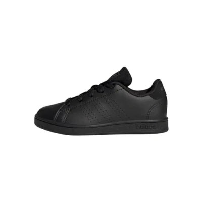 Image of adidas Advantage Lifestyle Court Lace Shoes Tennis, Core Black/Core Black/Grey Six, 4 UK