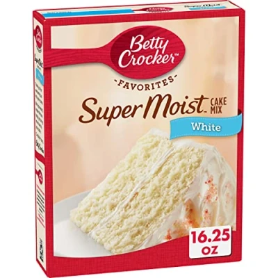 Image of American Betty Crocker Supermoist White Cake Mix, 461g Box