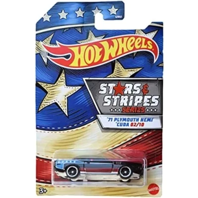 Image of Stars &amp; Stripes Hot Wheels Series &#039;71 Plymouth Hemi &#039;Cuda 02/10 GJW63