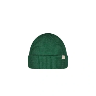 Image of Barts Mens Stonel Fine Knitted Stretchy Cuffed Beanie Hat Green