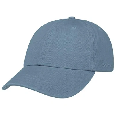 Image of Stetson Rector Baseball Cap Women/Men UV Protection Sun Metal Buckle, with Peak Summer Winter One Size Blue