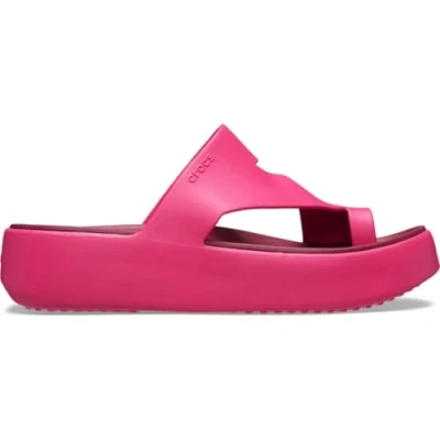 Image of Crocs Women&#039;s Getaway Platform Toe Loop Sandal, Dragon Fruit, 9 UK
