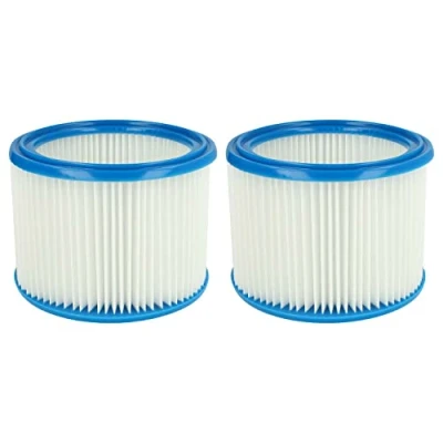 Image of vhbw Set 2x Filters Replacement for Bosch 2607432024 Wet and Dry Vacuum Cleaner Cartridge Filter