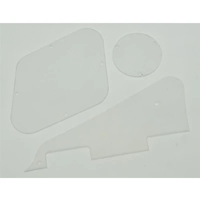 Image of KAISH Clear LP Pickguard Back Plate Transparent Switch Cavity Covers for Epiphone Les Paul
