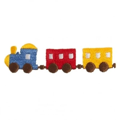 Image of Craft Factory Iron or Sew On Fabric Motif Applique Train each