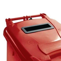 Image of Confidential Waste Wheelie Bin 140 Litre Red
