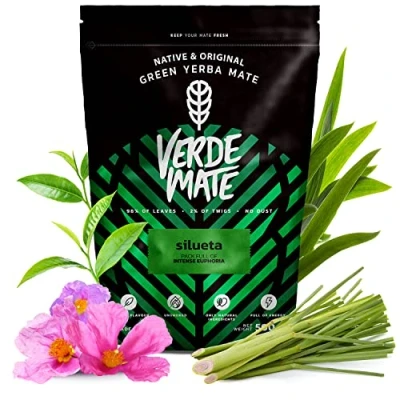 Image of Verde Mate Green Silueta 500g, Herbal Yerba Tea from Brazil, Gluten Free, Unsmoked, Vegan