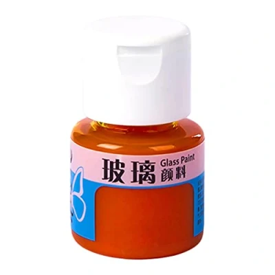 Image of PEILINZE Glass Painting Pigments,Glass Paint Transparent Colour Glossy And Brilliant Craft
