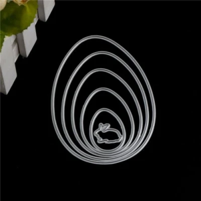 Image of SpirWoRchlan 6Pcs Easter Egg Rabbit Cutting Dies Stencil for DIY Scrapbooking Album Paper Card
