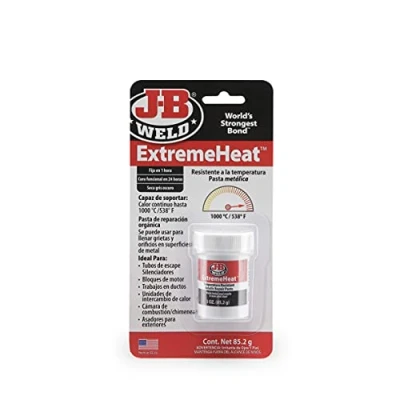 Image of J B Weld 37901SPA Metal Paste High Temperature Resin Epoxy Holes Exhaust Tubing Muffler Motor Claws Repairs Up to 1300C 85g