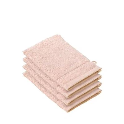 Image of De Witte Lietaer 194686 Stephanie Pair Cotton Face Cloths, Pastel Pink, 15 x 22 1 cm