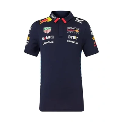 Image of Red Bull Racing Formula One Team Official 2024 1 Merchandise Replica Set Up Poloshirt Night Sky Kids, Children, Juniors (UK, Age, 12 Years, 13 Regular, Sky)