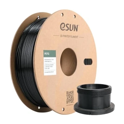 Image of eSUN PETG Filament 1.75mm, 3D Printer PETG, Dimensional Accuracy +/ 0.05mm, 1KG Spool (2.2 LBS) Printing for Printers, Solid Black
