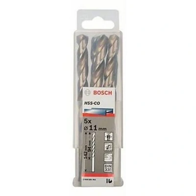 Image of Bosch 5x PRO Stainless Steel HSS Co Twist Drill Bit (for steel, Ø 11,00 mm, Professional Accessory Rotary Drill/Drivers)