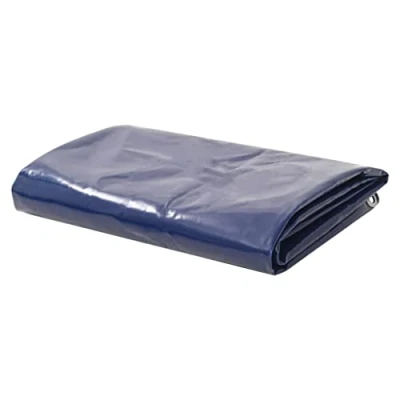 Image of vidaXL Heavy Duty Tarpaulin, Weather and Tear Resistant, Versatile Outdoor Cover, UV Mould Secure Eyelets, Blue Canvas with PVC Coating, 2.5 X 3.5m