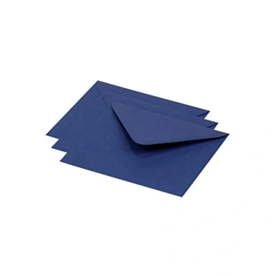 Image of Clairefontaine Ref 60168C Pollen Envelopes (Pack of 20) 125 x 138mm Sized, 120gsm Paper, Gummed Seal, Inkjet &amp; Laser Printer Compatible, Acid Free Night Blue