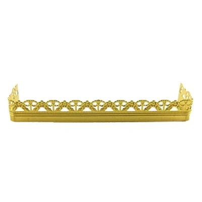 Image of Melody Jane Dolls House Delicate Brass Filigree Fireplace Fender Miniature Accessory 1:12