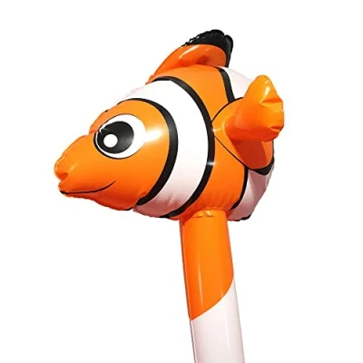 Image of Fumfings Bloonimals Inflatable Clown Fish Stick, (NV408)