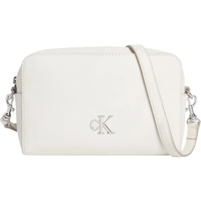 Image of Calvin Klein Jeans Minimal Monogram Camera BAG Across body bag, Women&#039;s, Size: One Size, Silver birch