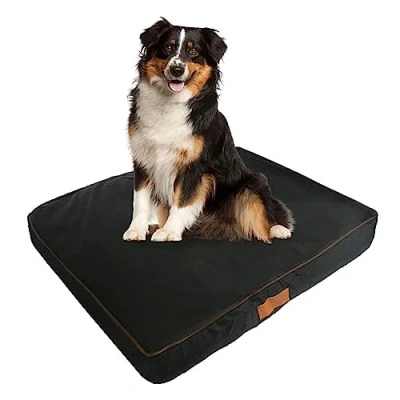 Image of Ellie Bo XXL Memory Foam Dog Bed for 48 inch Cage/Crate Black Waterproof