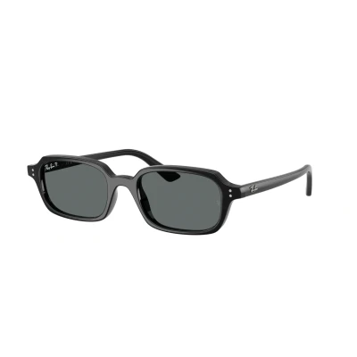 Image of Ray Ban Unisex RB4455 ZURI 667781 Sunglasses Injected Black Grey Pillow Polarized