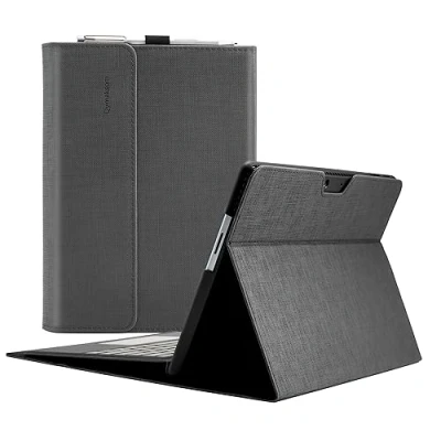 Image of Qymaksom Protective Case for Surface Pro 11/ 10/ 9 13 Inch,Multiple Angle Viewing Cover,Work with Type Cover Keyboard and Slim Pen 2,for Business,Working,Study