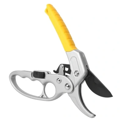 Image of Garden Secateurs Ratchet Shears Pruning Scissors Pruner Bypass Hedge for Branches Hedges and Flowers
