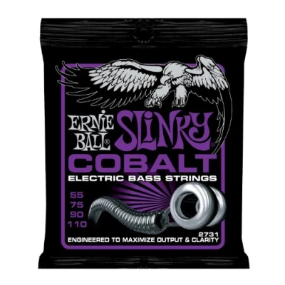 Image of Ernie Ball Power Slinky Cobalt Electric Bass Strings 55 110 Gauge
