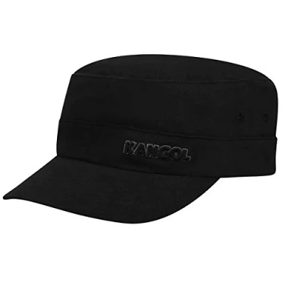 Image of Kangol Cotton Twill Army Cap, Black, Large (Manufacturer Size: Large/X Large)