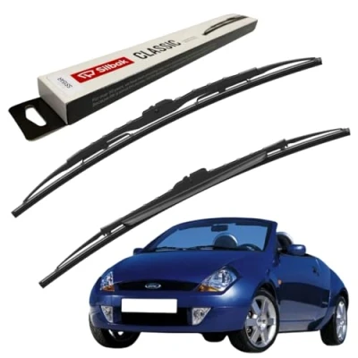 Image of Silbak Windscreen Wipers, fits for FORD STREETKA (12/2002 12/2005) Front Wiper Blades, 480mm/450mm