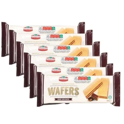 Image of Bello Artizano Cream Wafers Suitable for Vegetarian 100g X8 FabFinds Mug (Creamy Choco, 6 Pack)