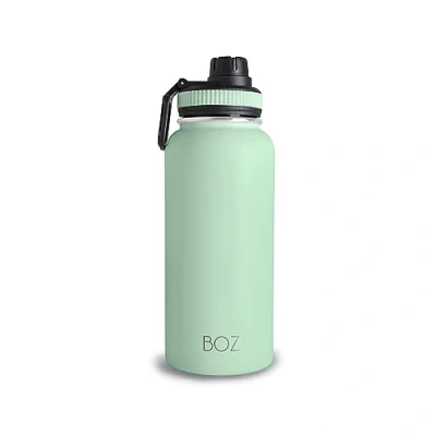 Image of BOZ Stainless Steel Water Bottle 1l, Insulated Bottle, Wide Mouth BPA Free 1 Litre Vacuum Double Wall Metal Green