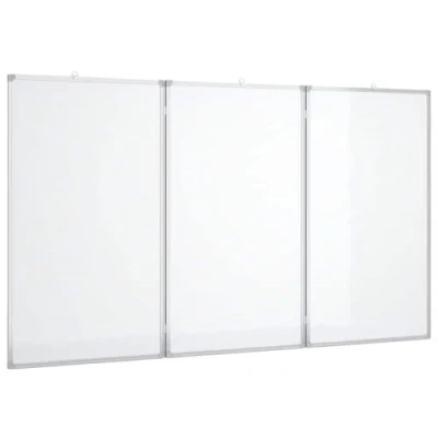 Image of vidaXL Foldable Magnetic Whiteboard Aluminium, Multi Layerboard, 180 x 100 cm Unfolded, 60 Folded, Easy Install &amp; Clean, Versatile for Office/School/Home