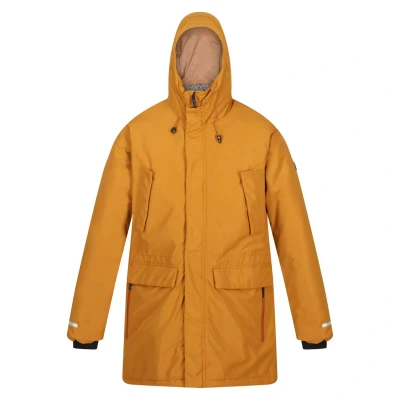 Image of Regatta Mens Tavaris Waterproof Jacket (Cathay Spice) Yellow Size Small